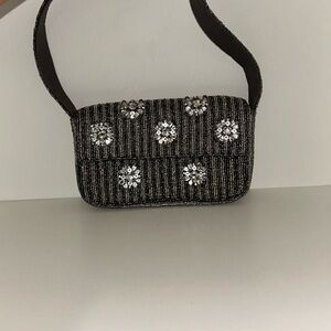 Beaded Rhinestone Shoulder Bag – Vintage Glam Style
